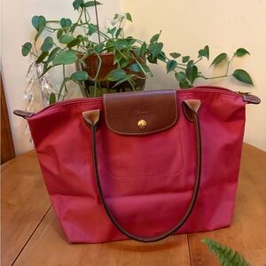 Small Pink Longchamp Tote